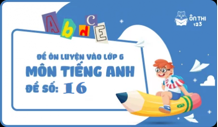 Đề luyện số 16 môn Tiếng Anh