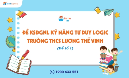 Đề KSĐGNL kỹ năng tư duy logic trường THCS Lương Thế Vinh (Đề số 1)
