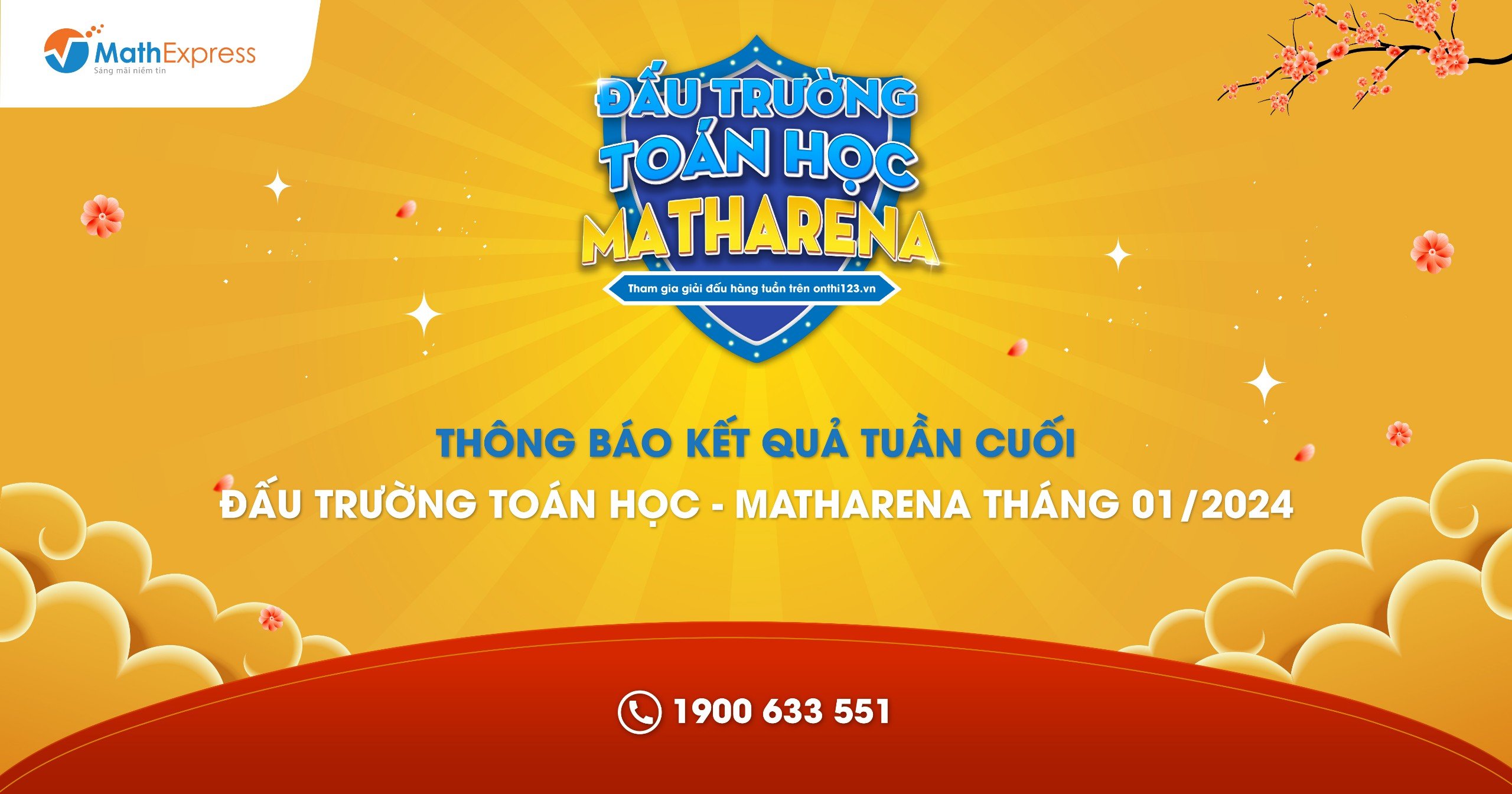 Thông báo kết quả Nhất Tuần cuối cùng đấu trường Toán học – MathArena tháng 01/2024