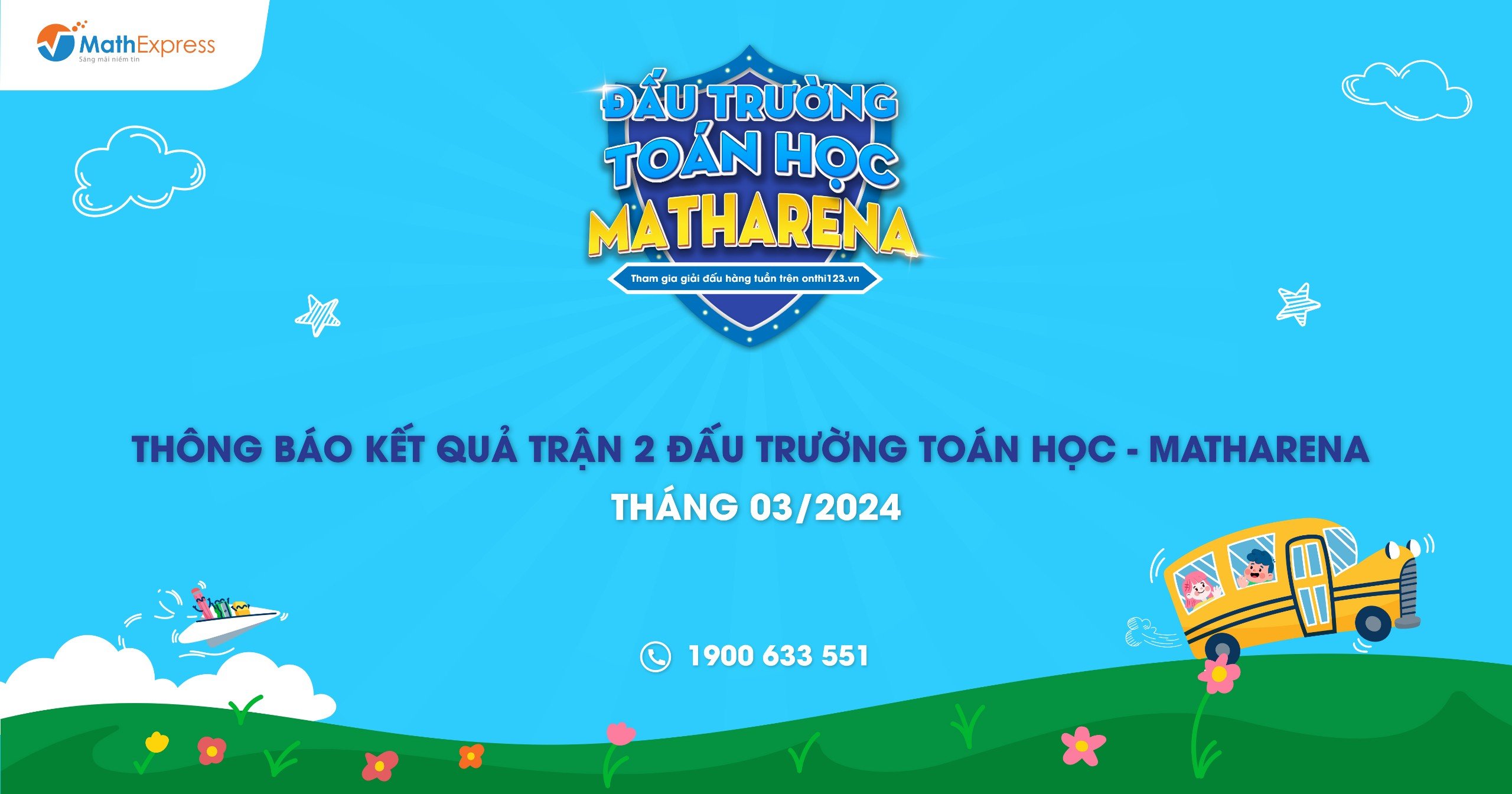 Thông báo kết quả trận 2 đấu trường Toán học – MathArena tháng 03/2024